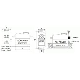 Servo moteur Waterproof 16kg High Torque Servo Motor XQS4016D coreless motor Digital DC Servo for UAV